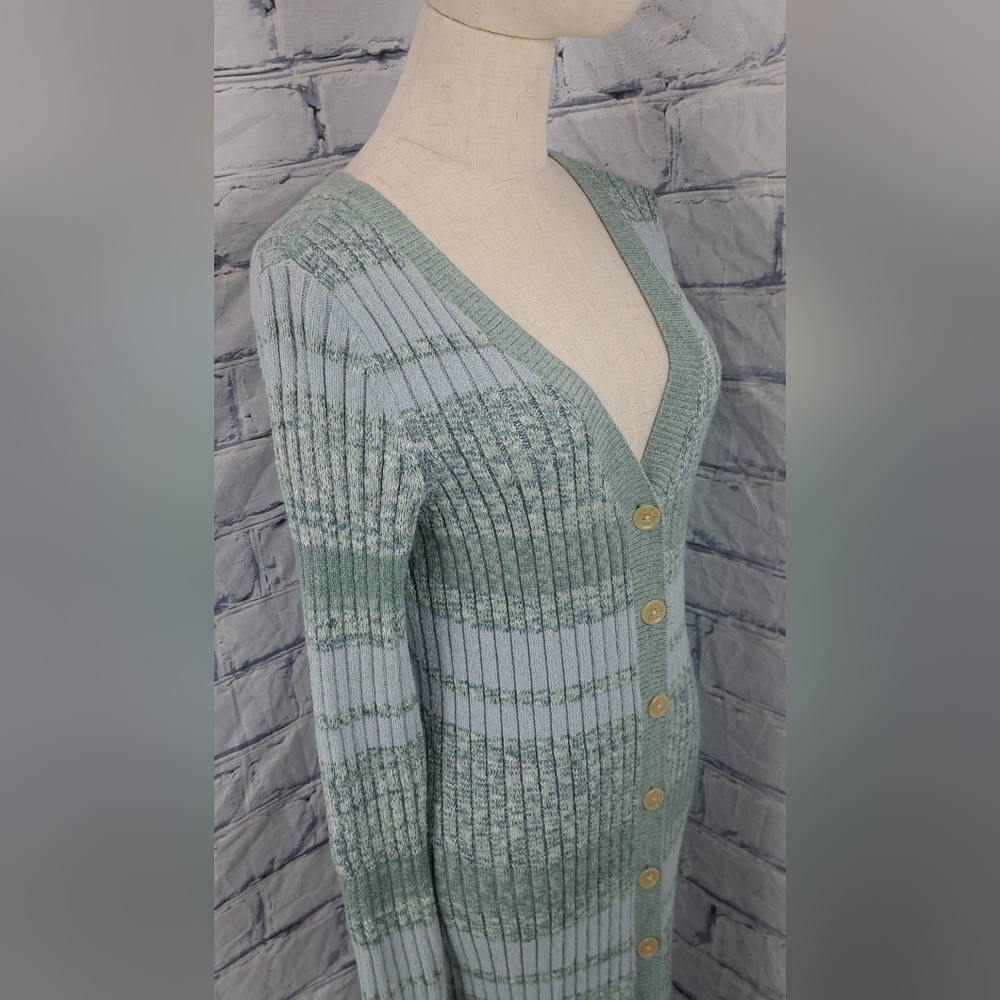 Free People Women's Sweater Cozy Up Cardigan Sweater Dress Ribbed Midi sz Small - Picture 11 of 16